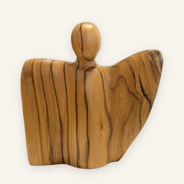 Engel-Figur aus Olivenholz – handgefertigt in Bethlehem