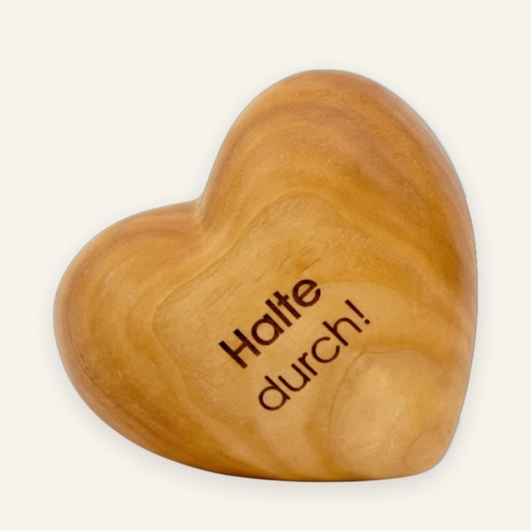 Holzherz Halte durch" – Mutmach-Geschenk