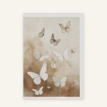 Babyzimmer-Poster Boho – Motiv D: Schmetterlinge in Beige und Braun