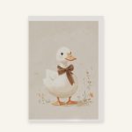 Babyzimmer-Poster Boho – Motiv F: Ente mit Schleife