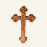 Wandkreuz aus Olivenholz mit runden Kanten