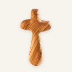 Kreuz-Handschmeichler aus Olivenholz – Glücksbringer