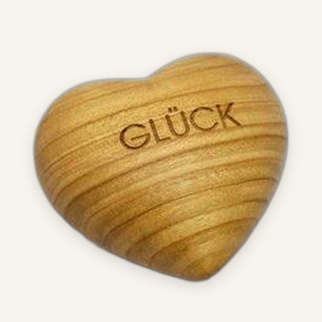 Holzherz GLÜCK" – kleines Geschenk aus Holz
