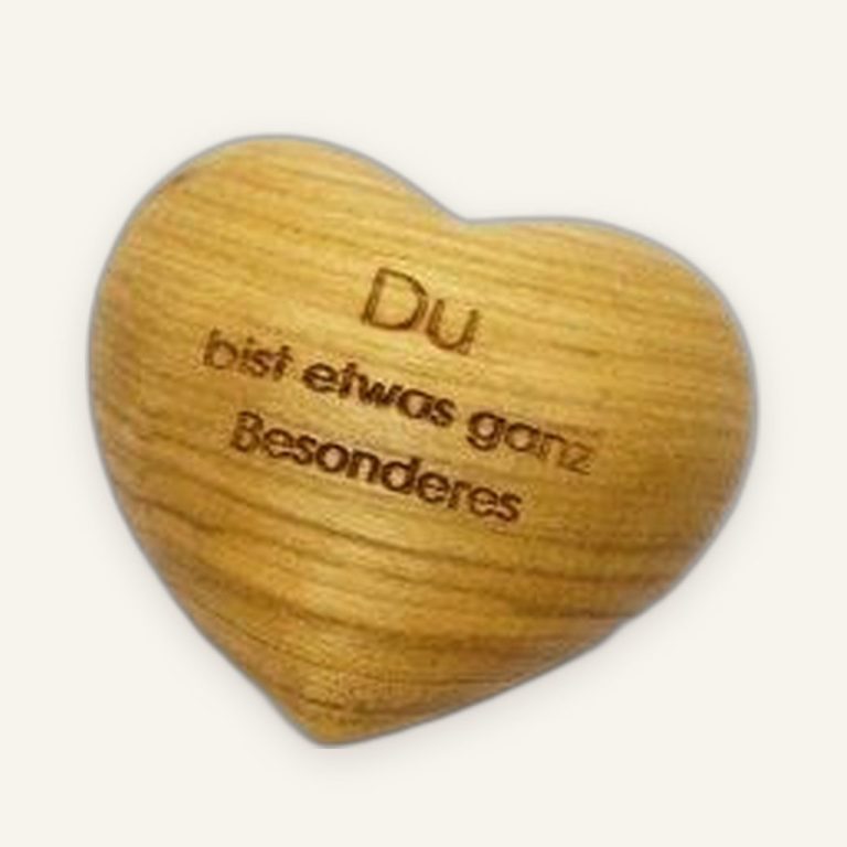Holzherz Du bist etwas ganz Besonderes" – Mutmach-Geschenk