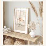 Poster zur Hochzeit und Verlobung – Farbton Beige