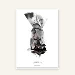 Hochzeitsposter Liebespaar – Motiv D: abstraktes Aquarell-Paar „Together", personalisiert