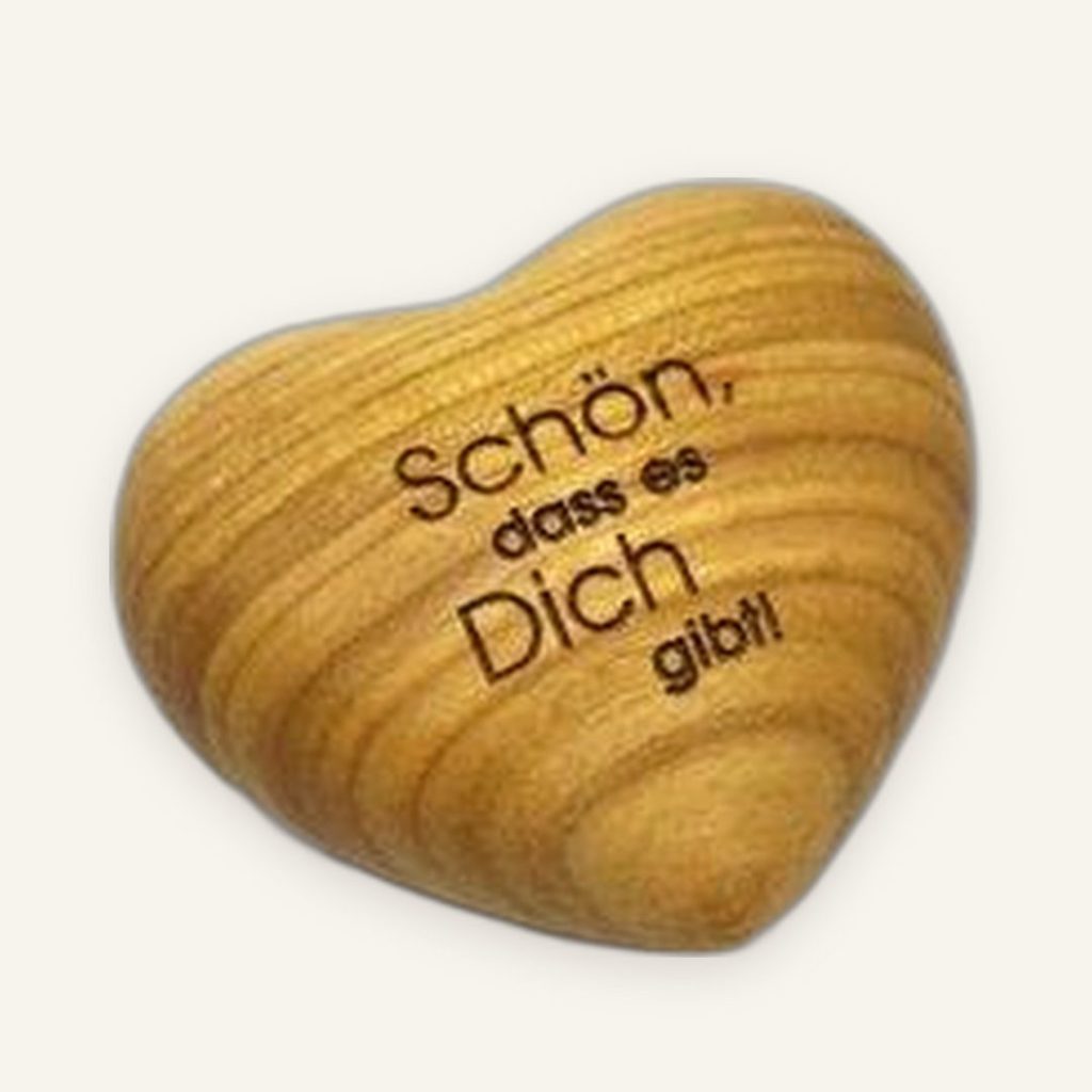 Holzherz Schön, dass es Dich gibt" – Geschenk zum Dank
