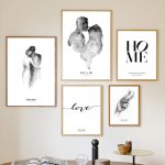Hochzeitsposter Liebespaar – Bilderwand im Wohnzimmer